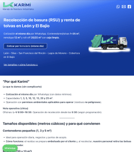 Karimi Pagina Web Página web para BNI Business Builder